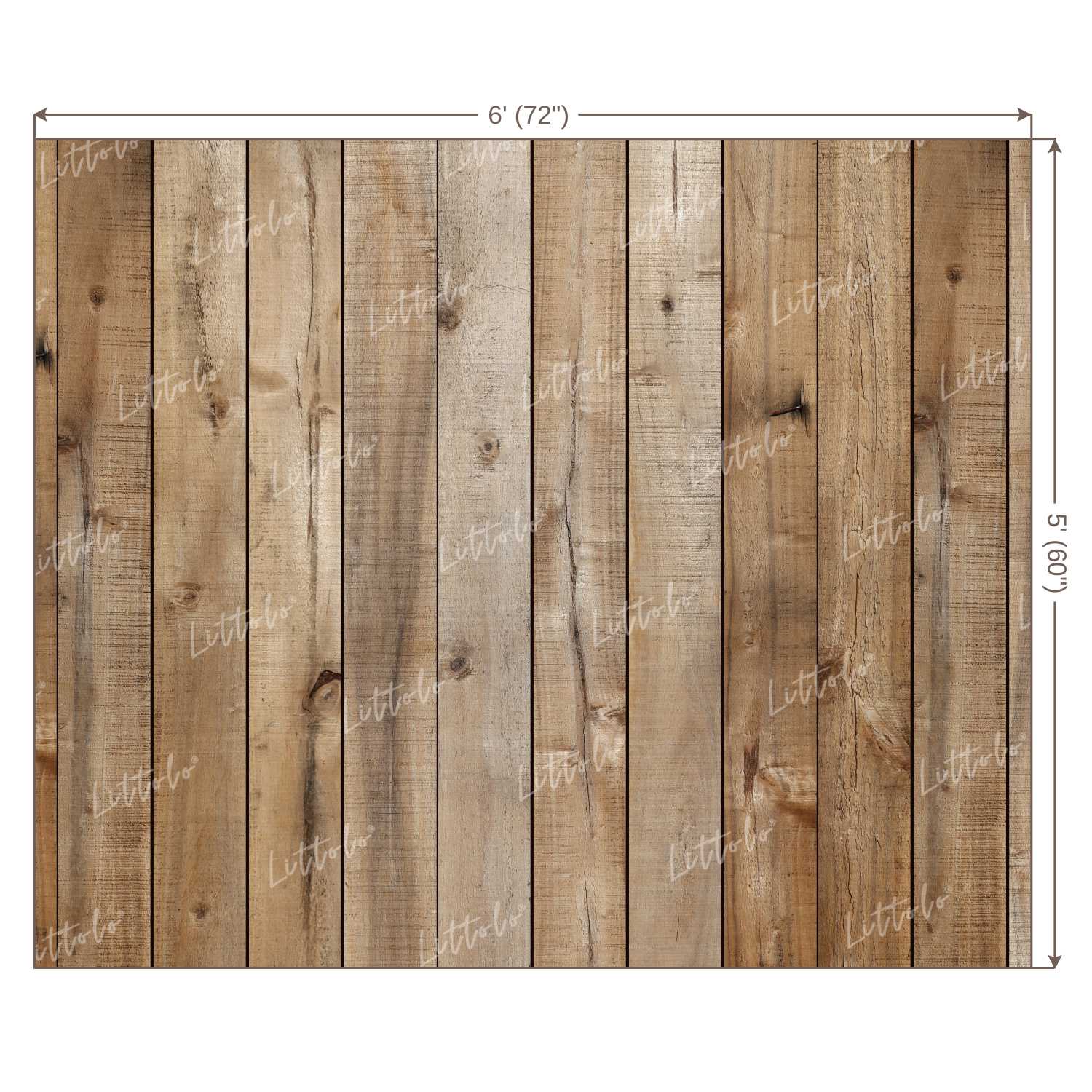 LB0218 Natural Wood Light Shades Planks Backdrop