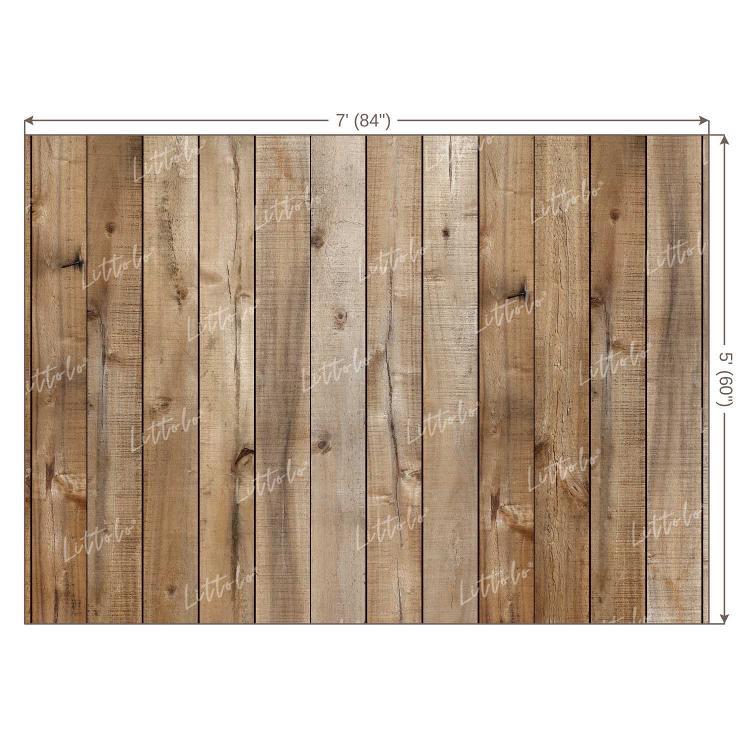 LB0218 Natural Wood Light Shades Planks Backdrop