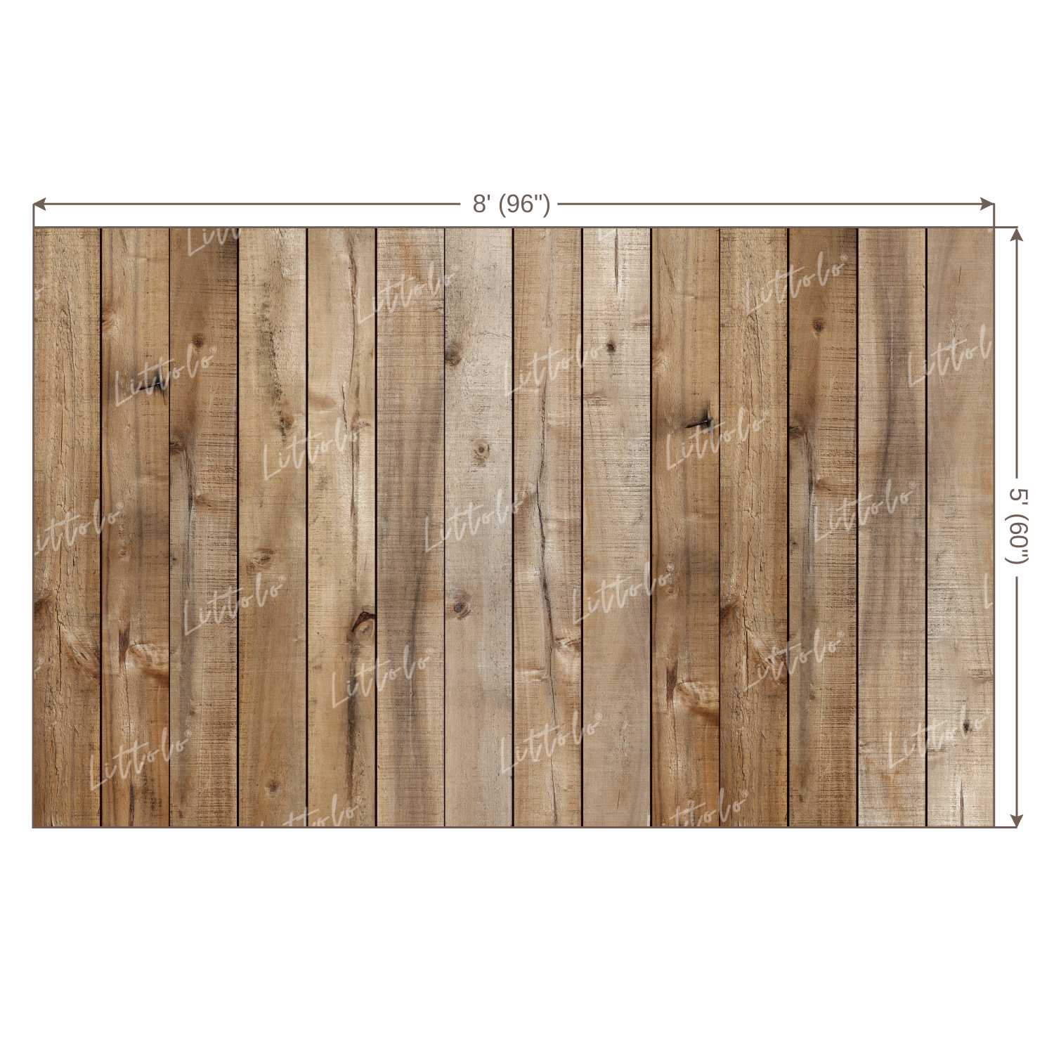 LB0218 Natural Wood Light Shades Planks Backdrop