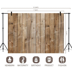 LB0218 Natural Wood Light Shades Planks Backdrop