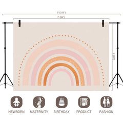LB0221 Pastel Semi Circles Theme Backdrop