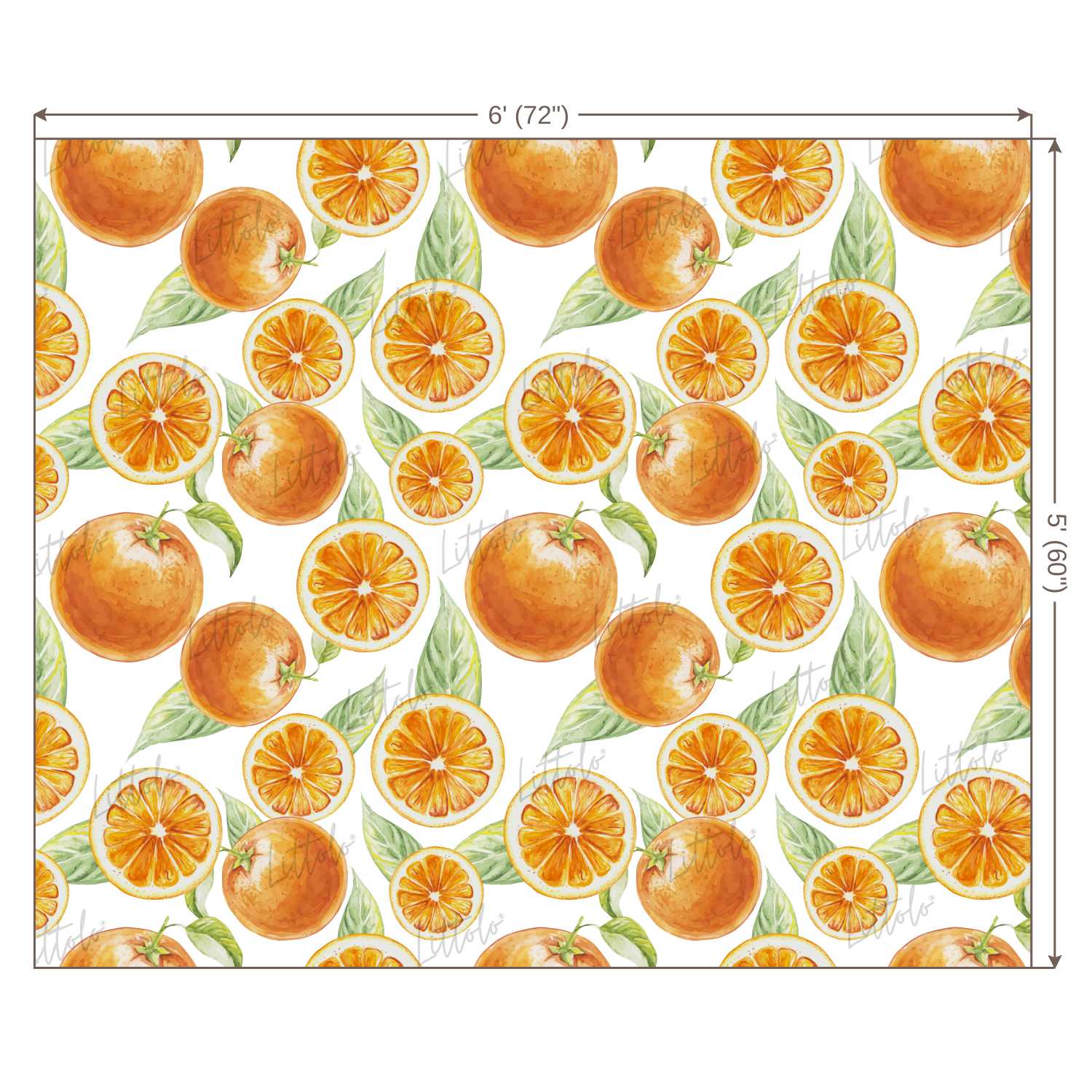 LB0247 Orange Fruits and Slices Theme Backdrop