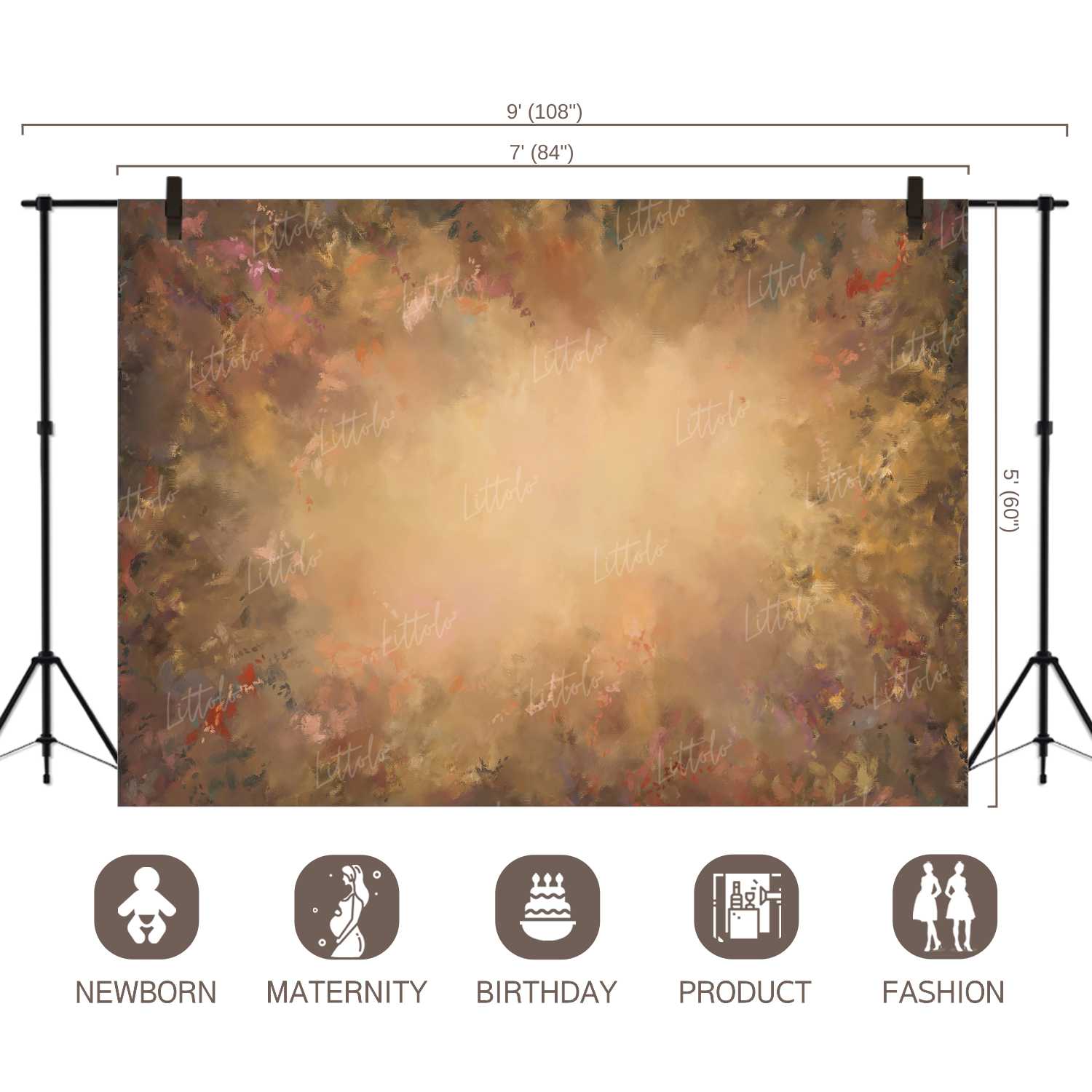 LB0259 Clay Brown Texture Backdrop