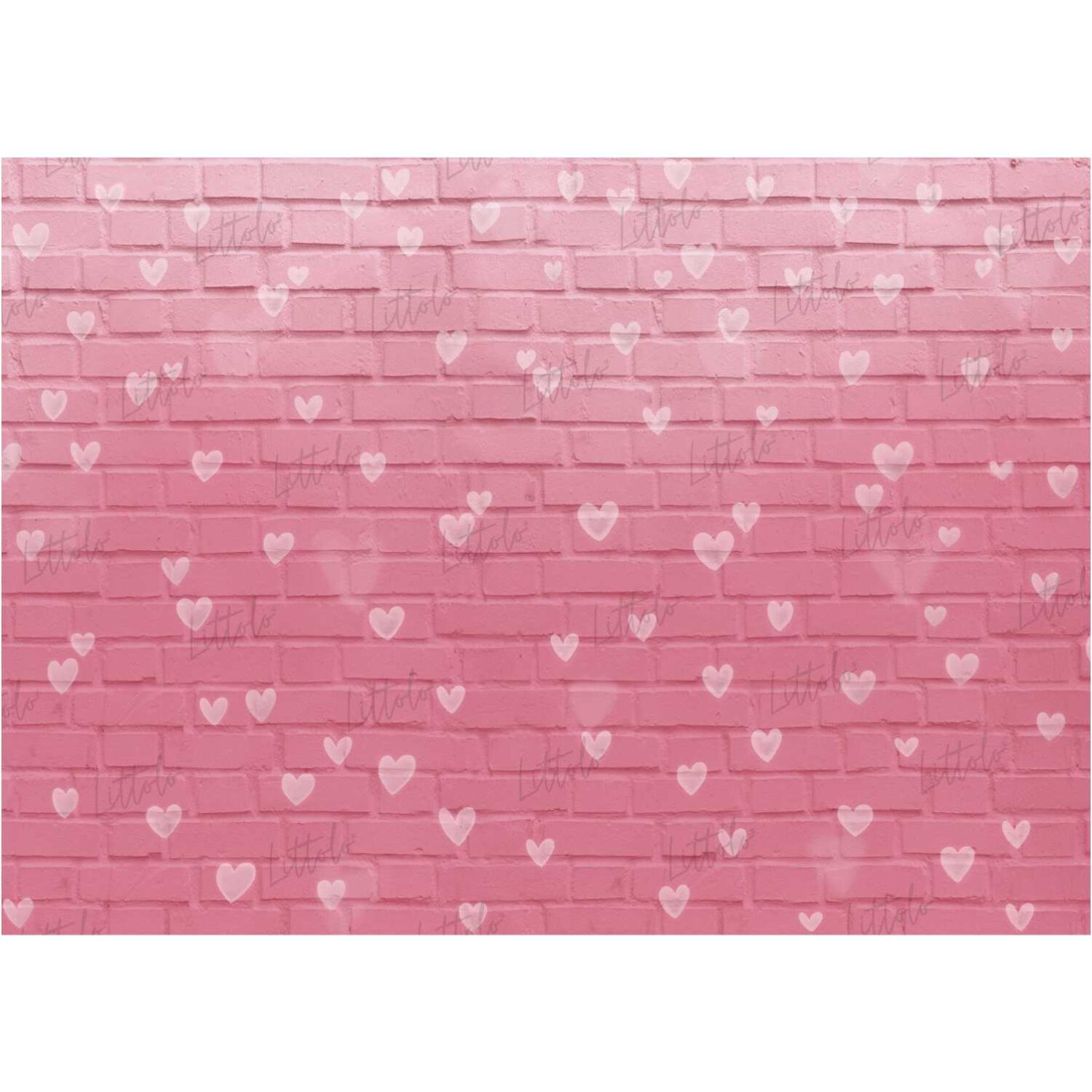 LB0265 Valentine Bricks Wall Festivals and Seasons Backdrop |
