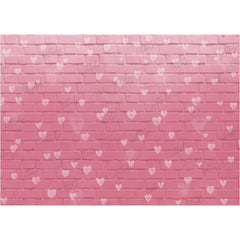 LB0265 Valentine Bricks Wall Festivals and Seasons Backdrop |