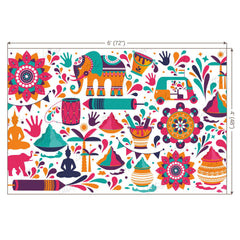 LB0271 Holi Special Abstract Festivals and Seasons Backdrop
