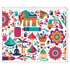 LB0271 Holi Special Abstract Festivals and Seasons Backdrop