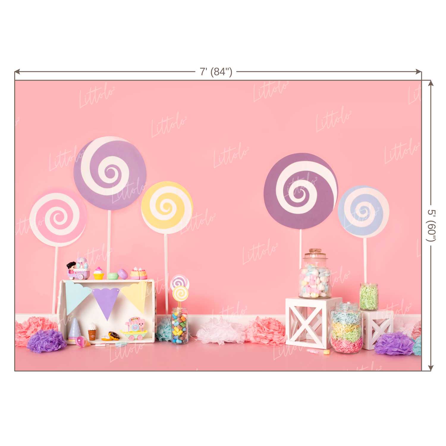LB0286 Candy Theme Backdrop
