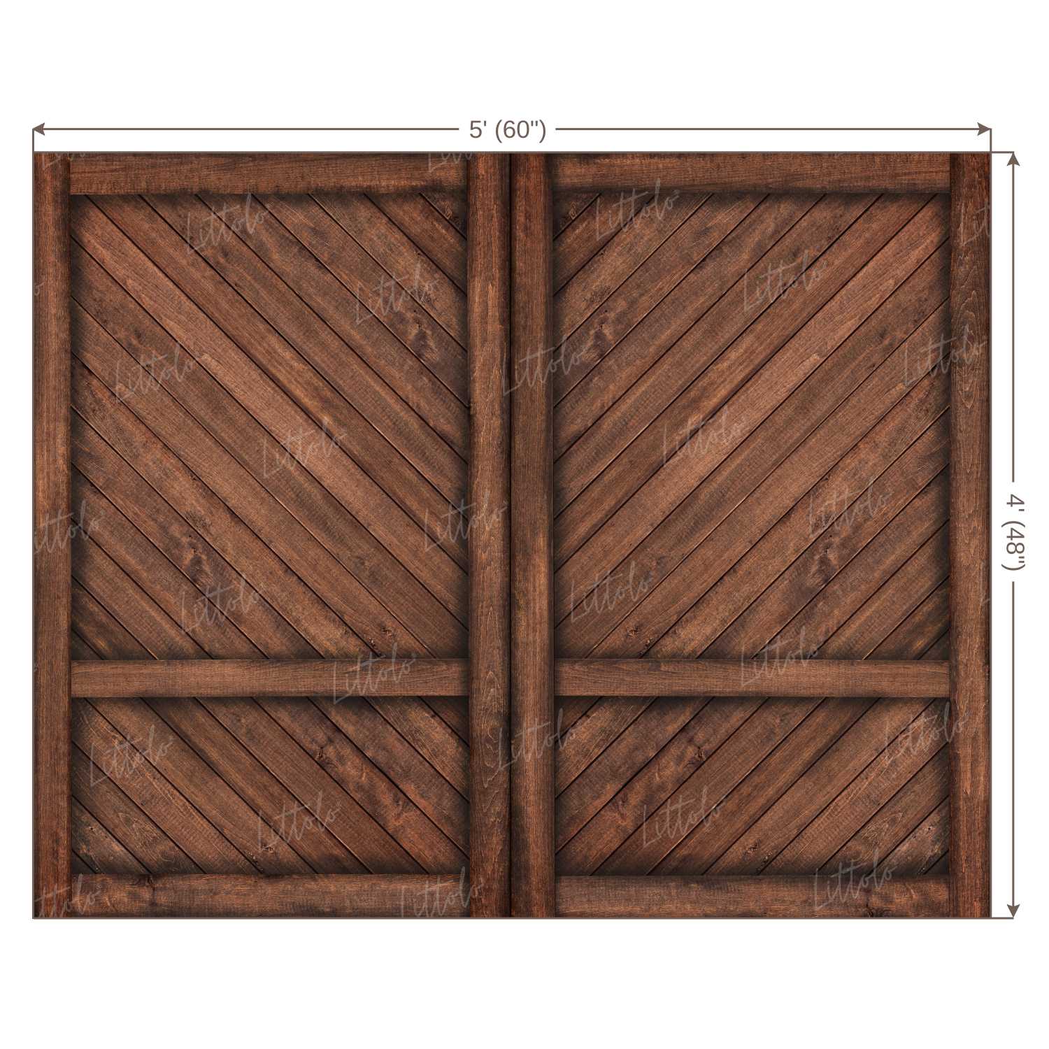 LB0289 Wooden Plank Door Backdrop