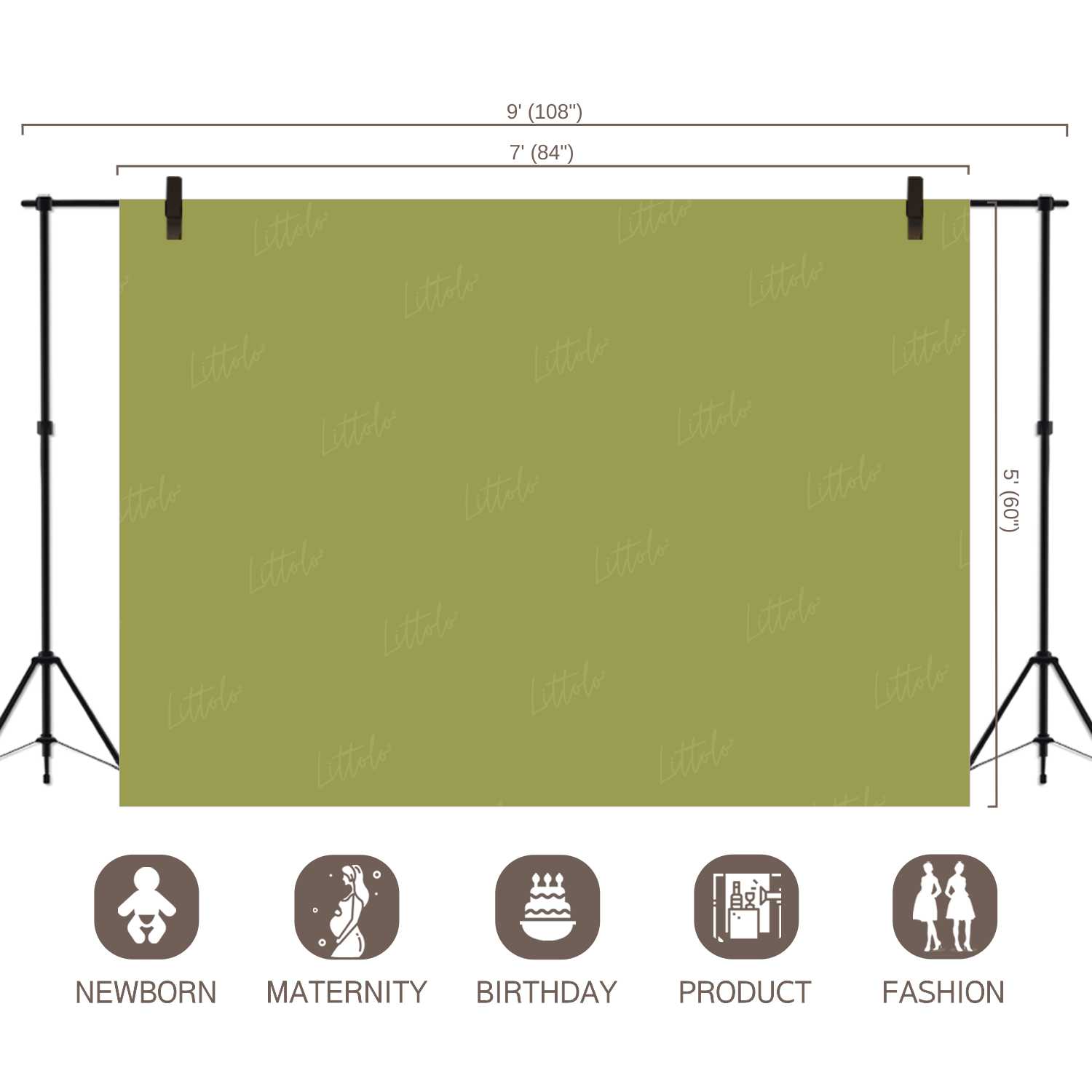 LB0303 Fern Solid Cold Backdrop
