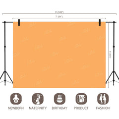 LB0328 Tangerine Solid Warm Backdrop
