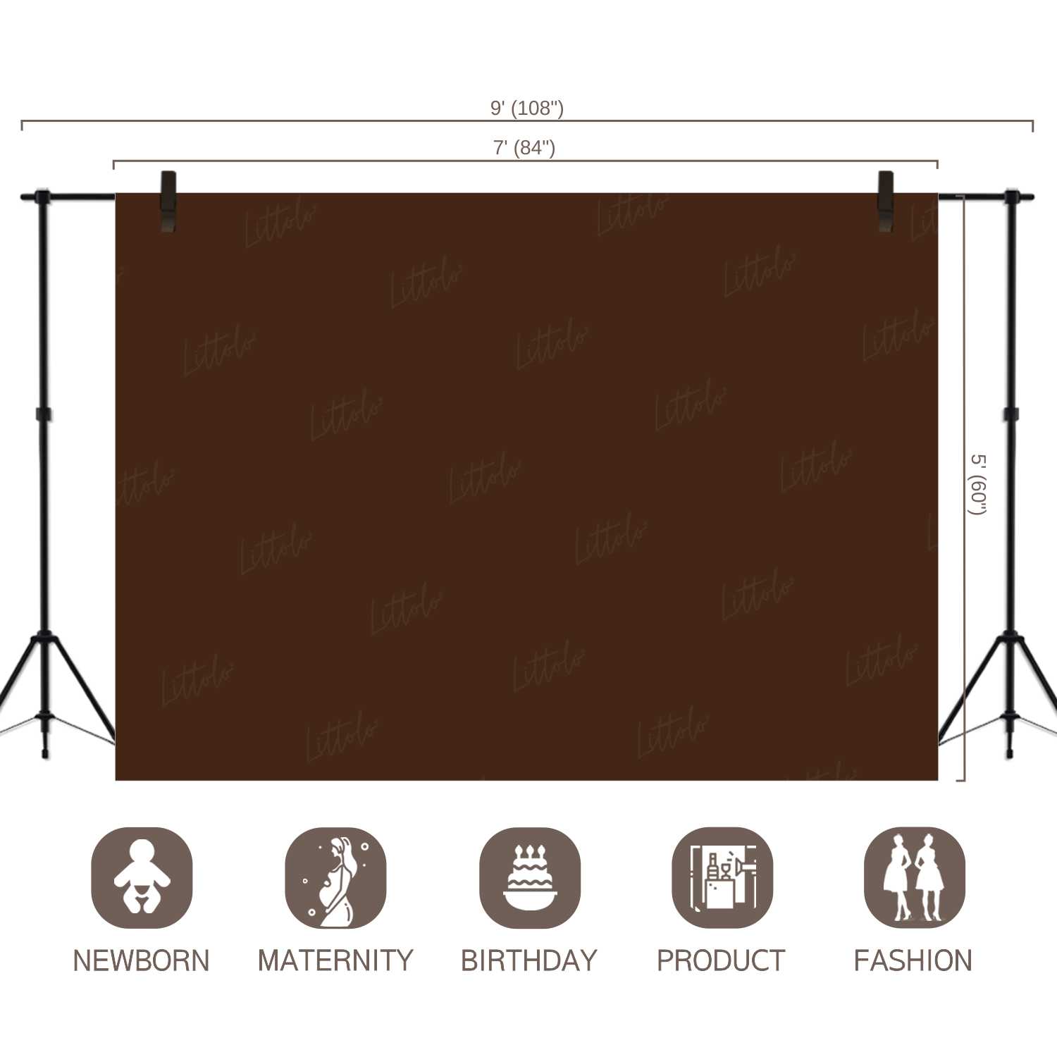 LB0332 Walnut Solid Warm Backdrop