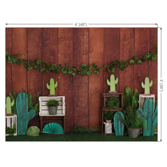 LB0335 Cactus Tapestry Plants Backdrops
