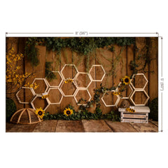 LB0339 Bumble Bee Summer Backdrop