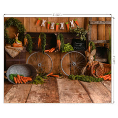 LB0340 Bunny Treats Easter Backdrop