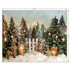 LB0343 Winter Tree Christmas Backdrop