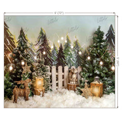 LB0343 Winter Tree Christmas Backdrop