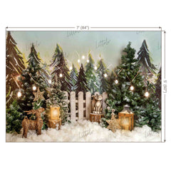 LB0343 Winter Tree Christmas Backdrop