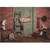 LB0353 Cowboy Wood Barn Backdrop