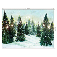 LB0356 Christmas Winter Tree Backdrop