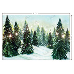 LB0356 Christmas Winter Tree Backdrop