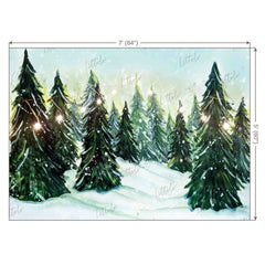 LB0356 Christmas Winter Tree Backdrop
