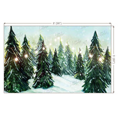 LB0356 Christmas Winter Tree Backdrop