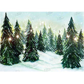LB0356 Christmas Winter Tree Backdrop