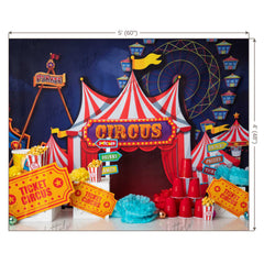 LB0361 Circus Theme Carnival Backdrop