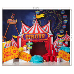 LB0361 Circus Theme Carnival Backdrop