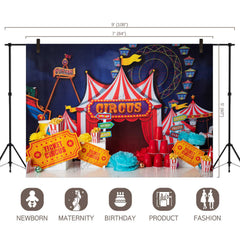 LB0361 Circus Theme Carnival Backdrop