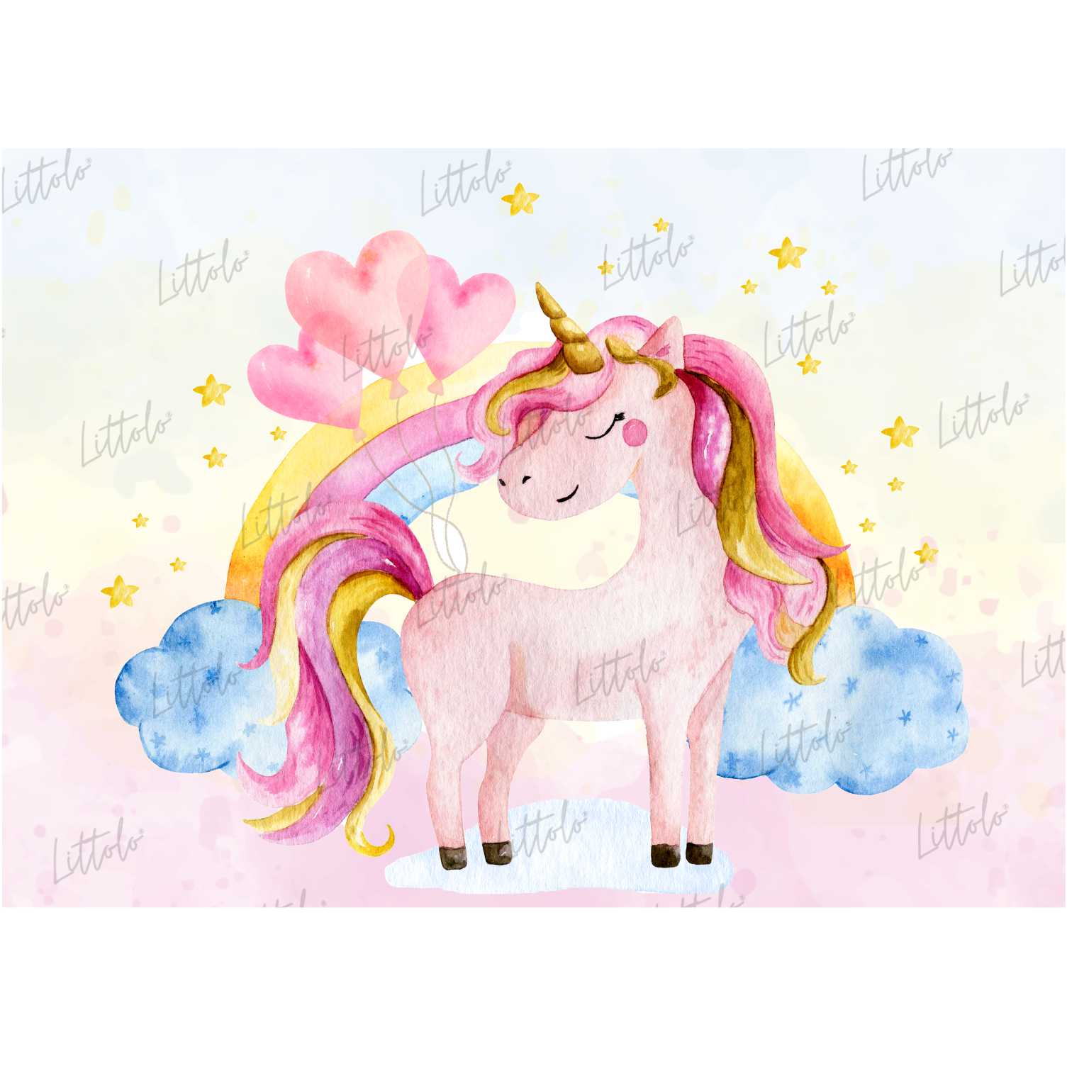 LB0370 Unicorn Horse Backdrop