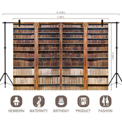 LB0372 Library Backdrop