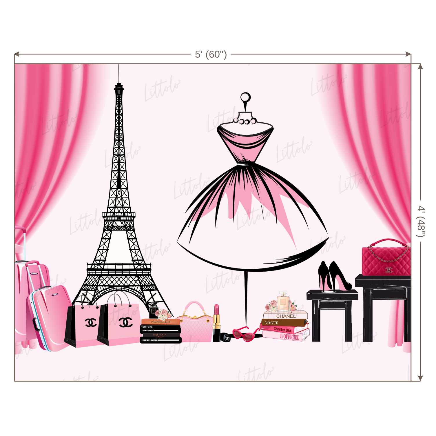LB0379 Fashion Fiesta Backdrop
