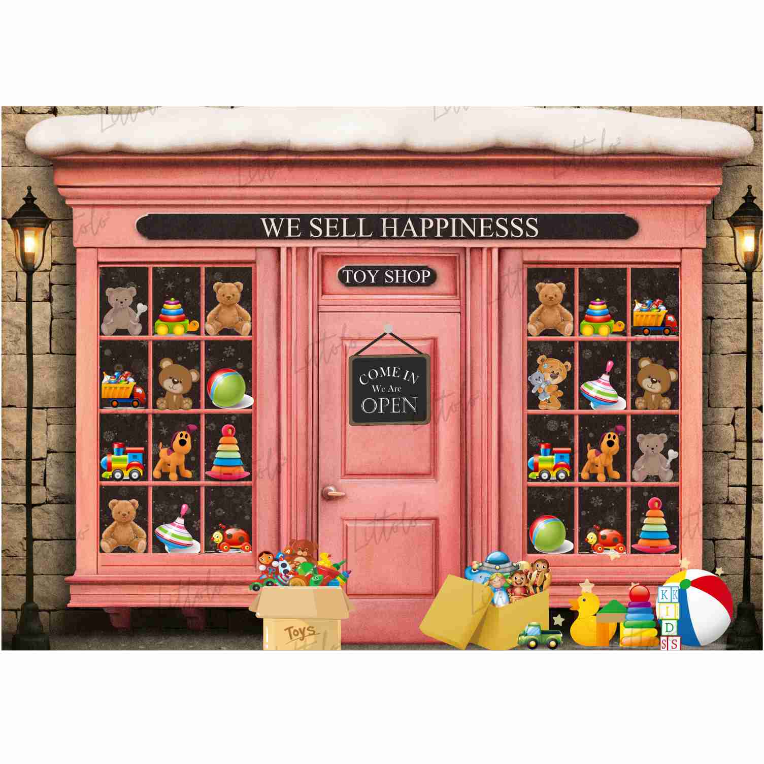 LB0383 Toy Shop Backdrop