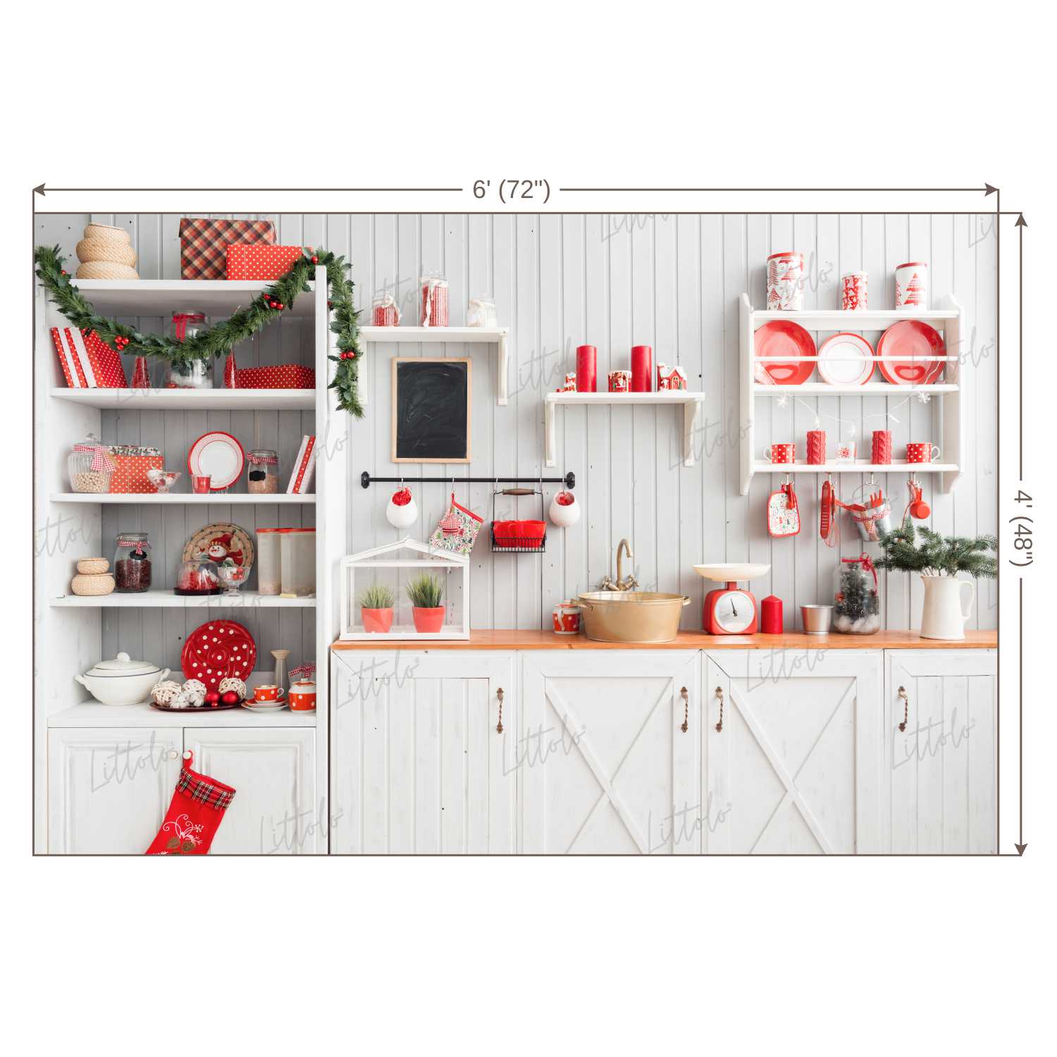 LB0387 Kitchen Theme Backdrop