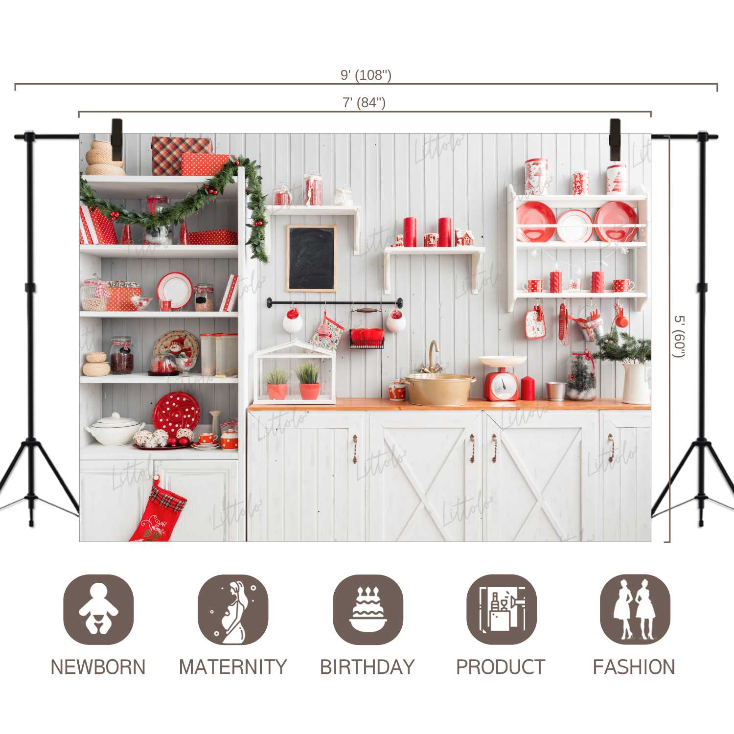 LB0387 Kitchen Theme Backdrop