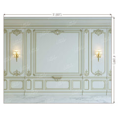 LB0394 White Wall Panel Classic Theme Backdrop