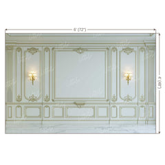 LB0394 White Wall Panel Classic Theme Backdrop