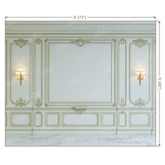 LB0394 White Wall Panel Classic Theme Backdrop