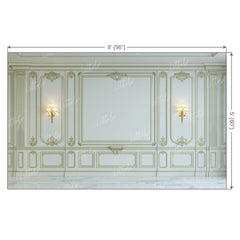 LB0394 White Wall Panel Classic Theme Backdrop
