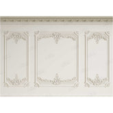 LB0415 Cream Winscot Theme Backdrop