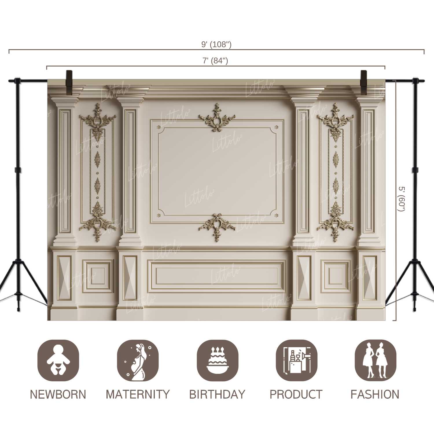 LB0418 Classic Interior Wall Theme Backdrop