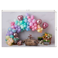 LB0458 Floral Garland Balloon Backdrop