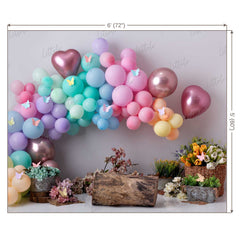 LB0458 Floral Garland Balloon Backdrop