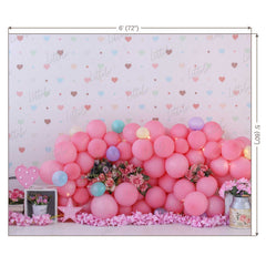 LB0460 Floral Balloon Garland Backdrop