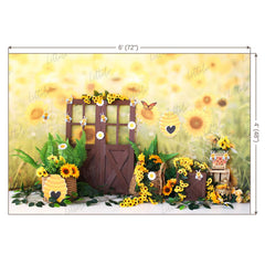 LB0461 Sunflowers Summer Backdrop