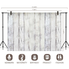 LB0486 Wooden White Plank Backdrop