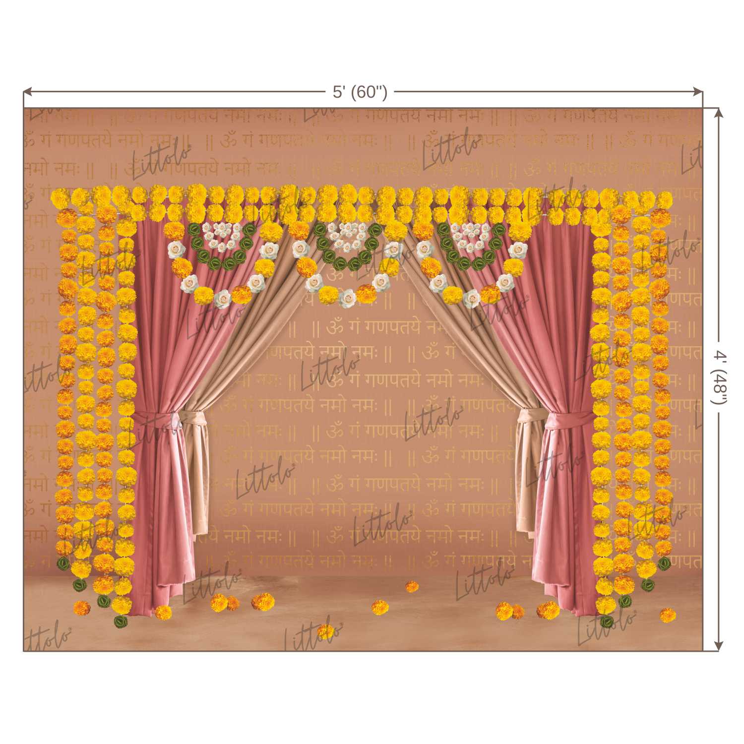 LB0513 Ganesha Ganpati Backdrop-145143