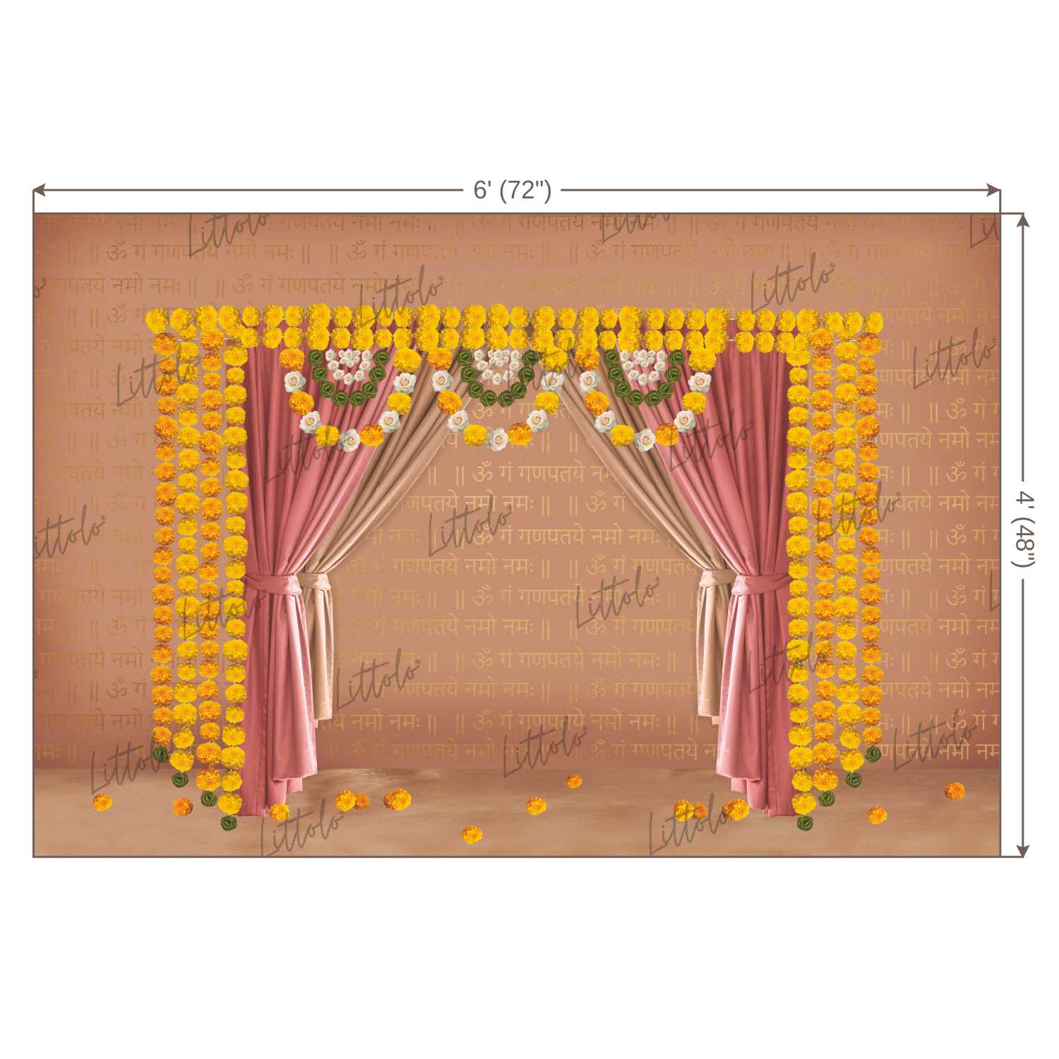 LB0513 Ganesha Ganpati Backdrop-145143